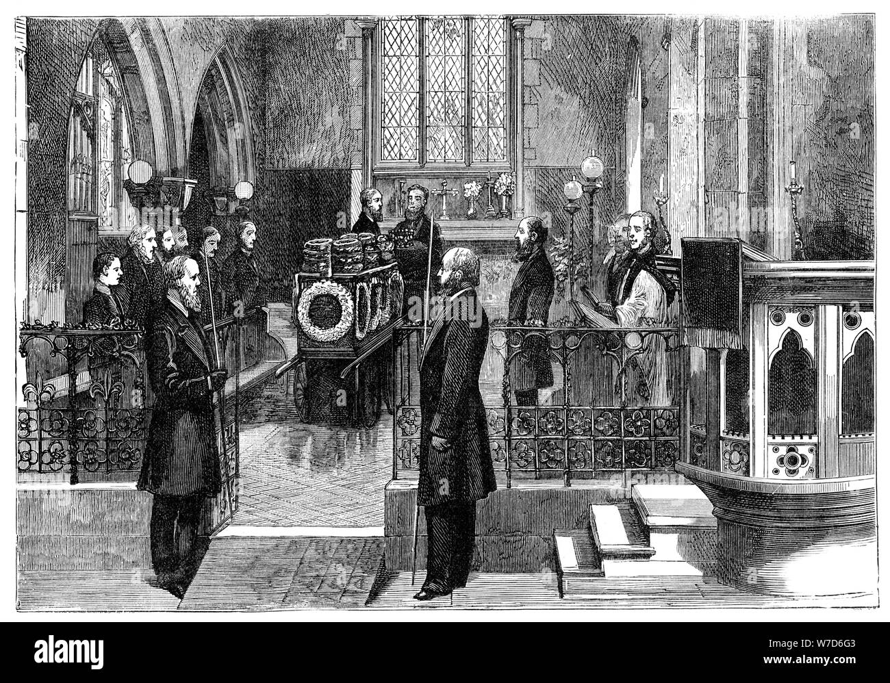 Los funerales de Benjamín Disraeli (1804-1881), el primer ministro británico, a fines del siglo XIX. Artista: Desconocido Foto de stock