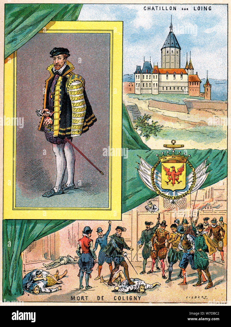 Gaspard de Coligny; el almirante de Francia, 1898. Artista: Gilbert Foto de stock