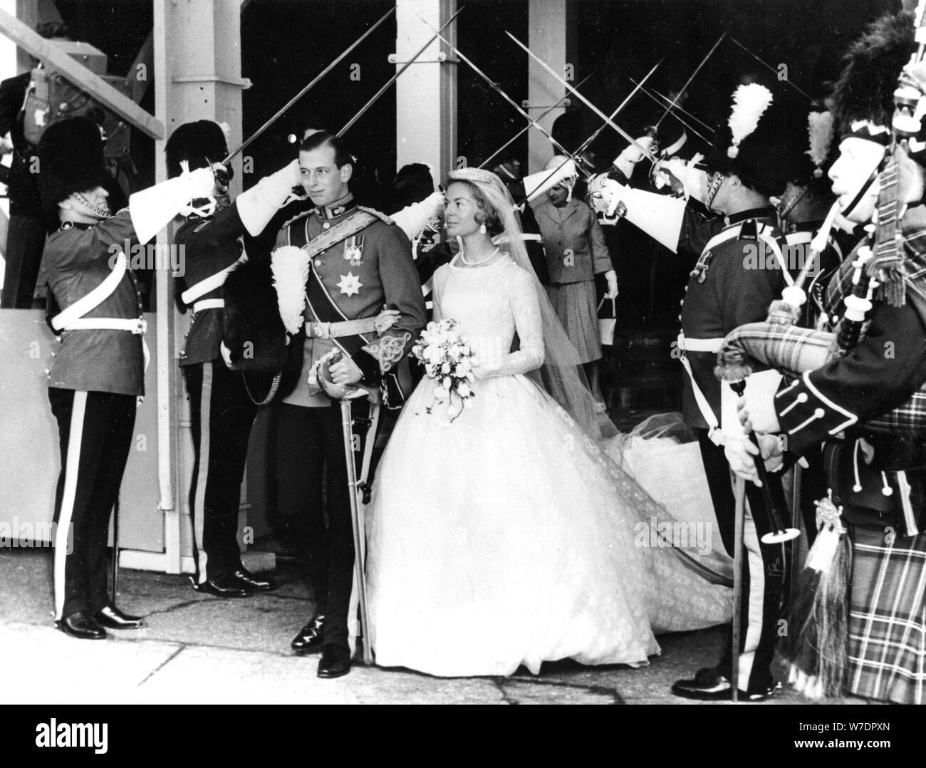 La boda de los Duques de Kent, York Minster, 1961. Artista: Desconocido Foto de stock
