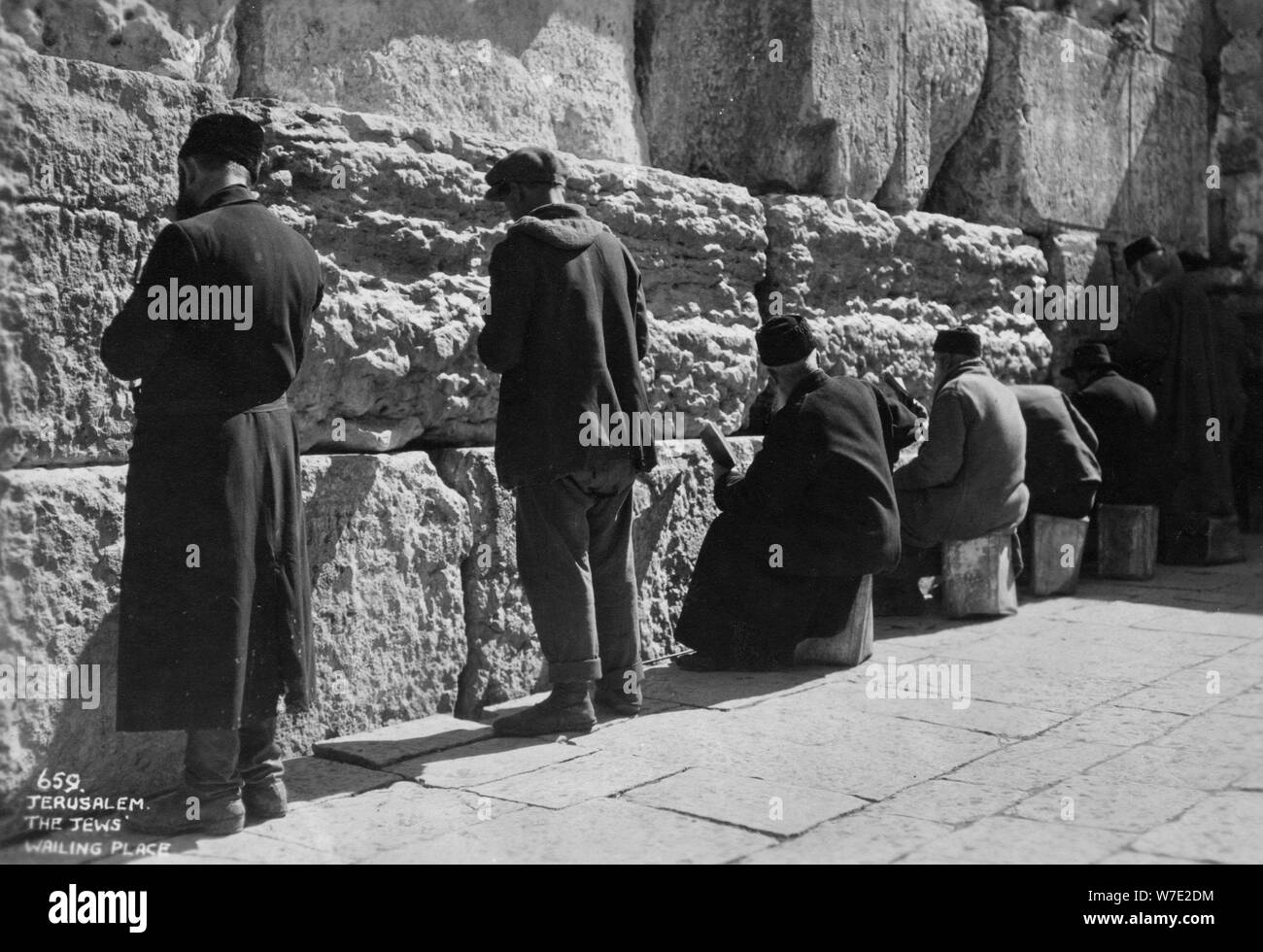 El Muro de las Lamentaciones, Jerusalén, c1920s-c1930s(?). Artista: Desconocido Foto de stock