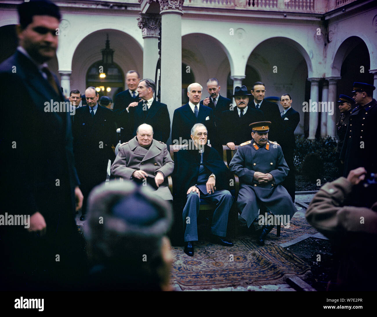 La Conferencia de Yalta, Crimea, URSS, 4-11 de febrero de 1945. Artista: Anon Foto de stock