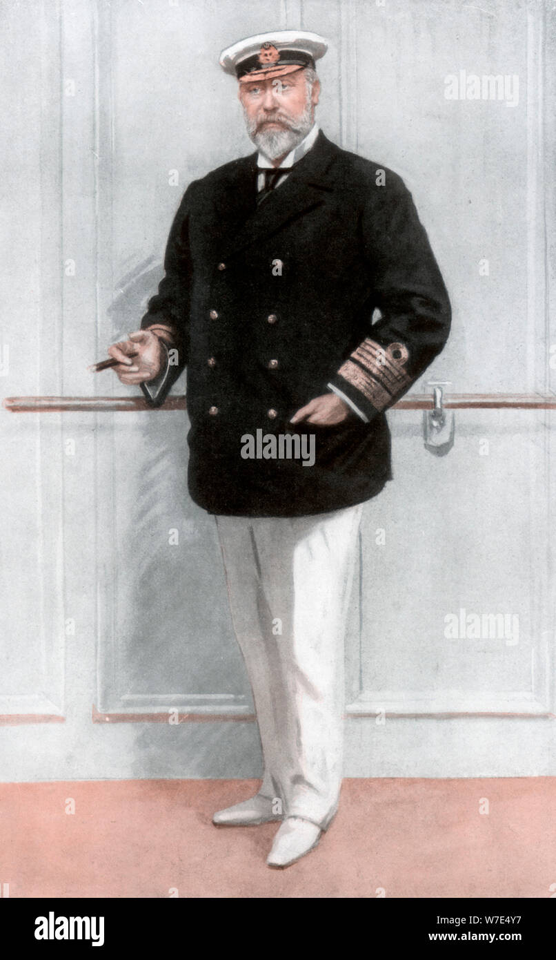 El Rey Eduardo VII del Reino Unido, 1910. Artista: Arthur Garratt Foto de stock