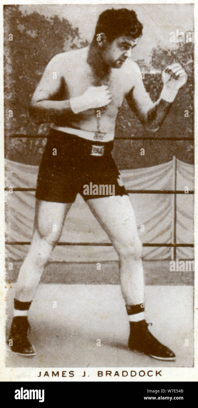 James J Braddock, el boxeador Irlandés-americano, 1938. Artista:  Desconocido Fotografía de stock - Alamy