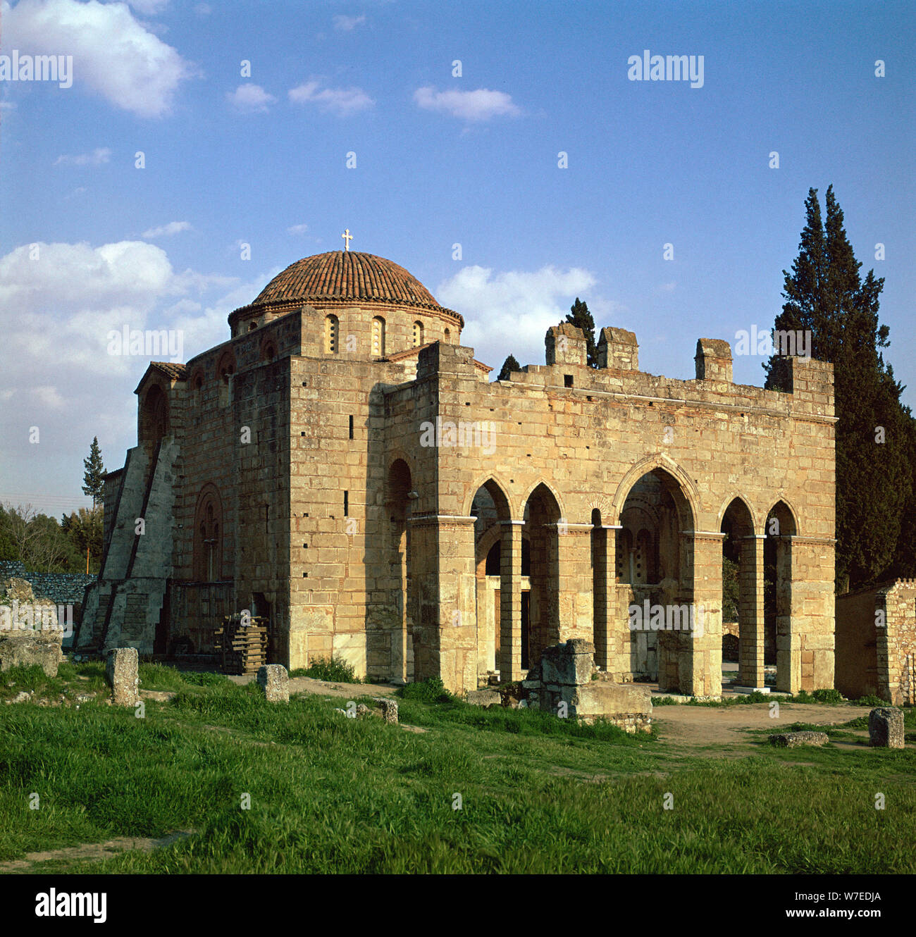 El monasterio de Daphni bizantino, siglo 11. Artista: Desconocido Foto de stock