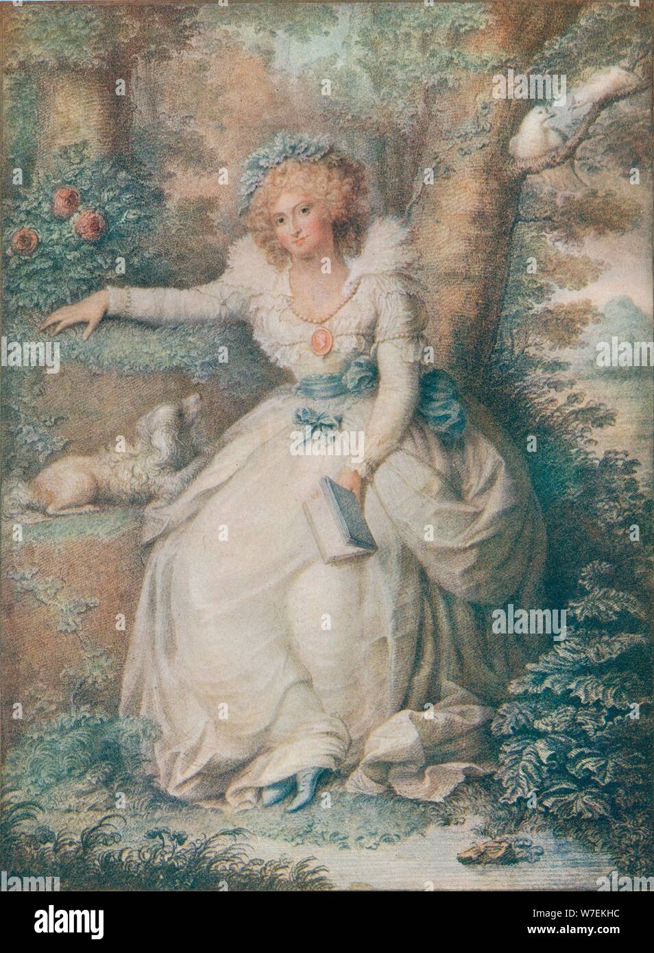'Mrs. Fitzherbert', de 1792. Artista: Jean Conde. Foto de stock