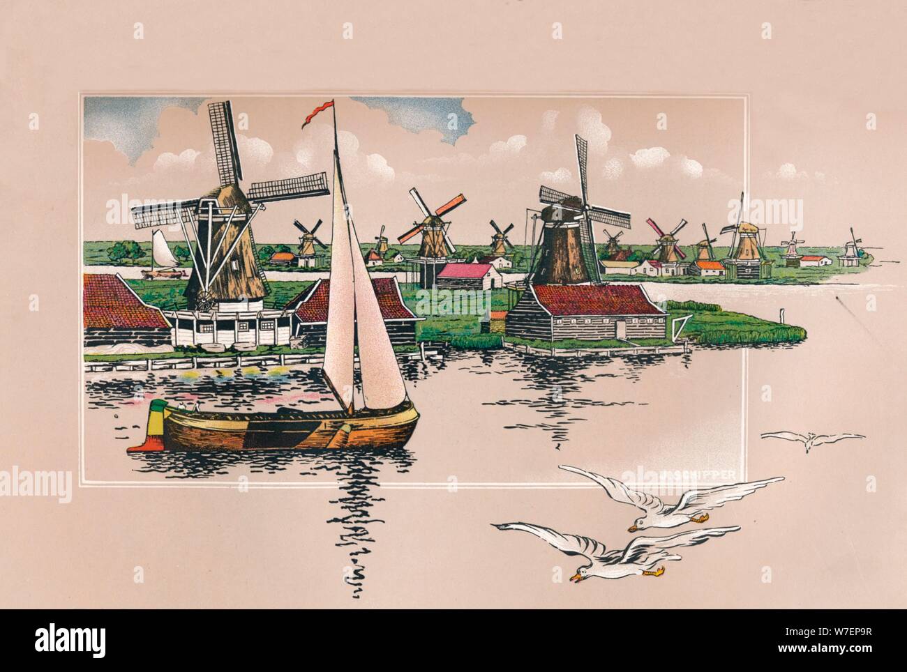 "Una escena holandesa', C1908. Artista: El arco grabado Co Ltd. Foto de stock