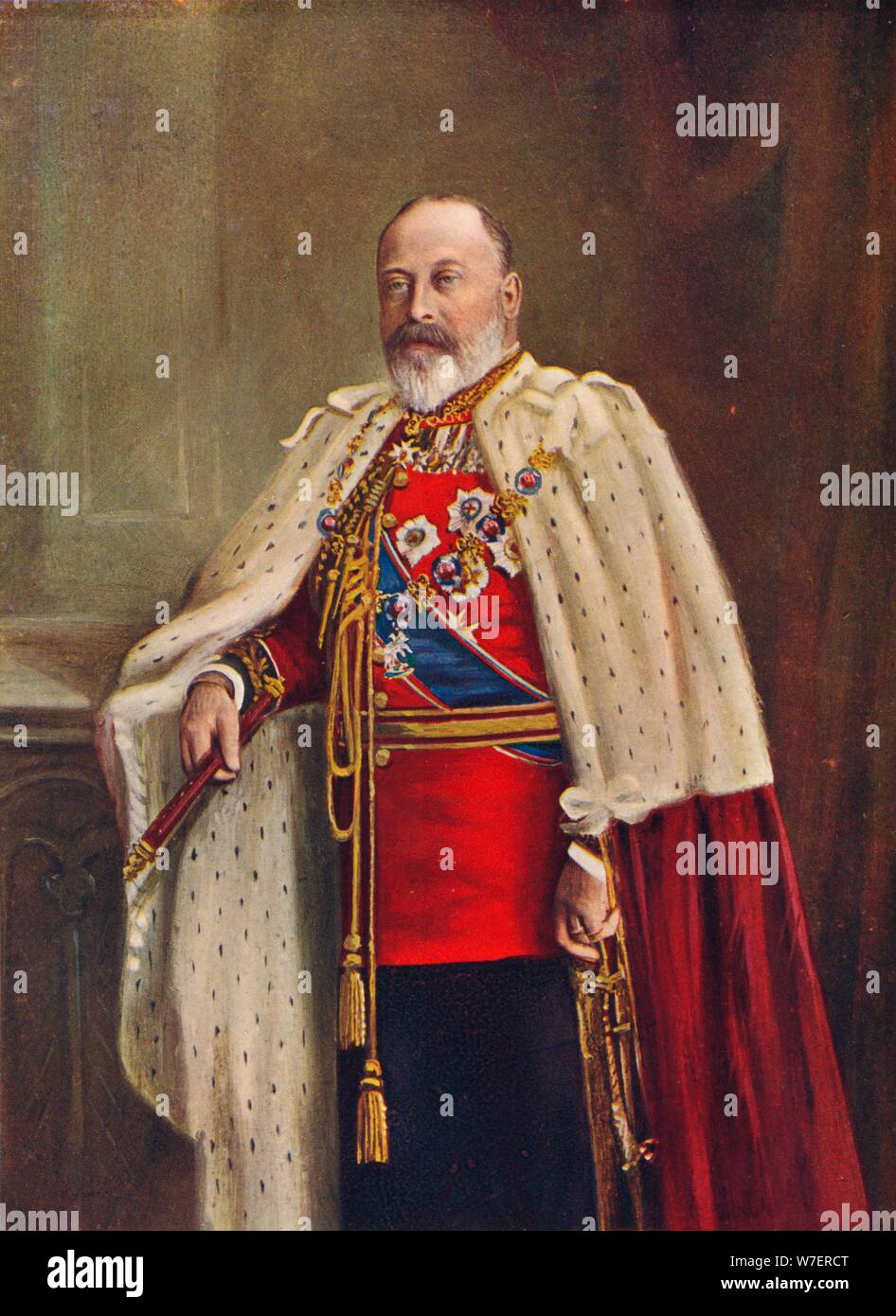 El Rey Eduardo VII, 1906. Artista: Desconocido. Foto de stock