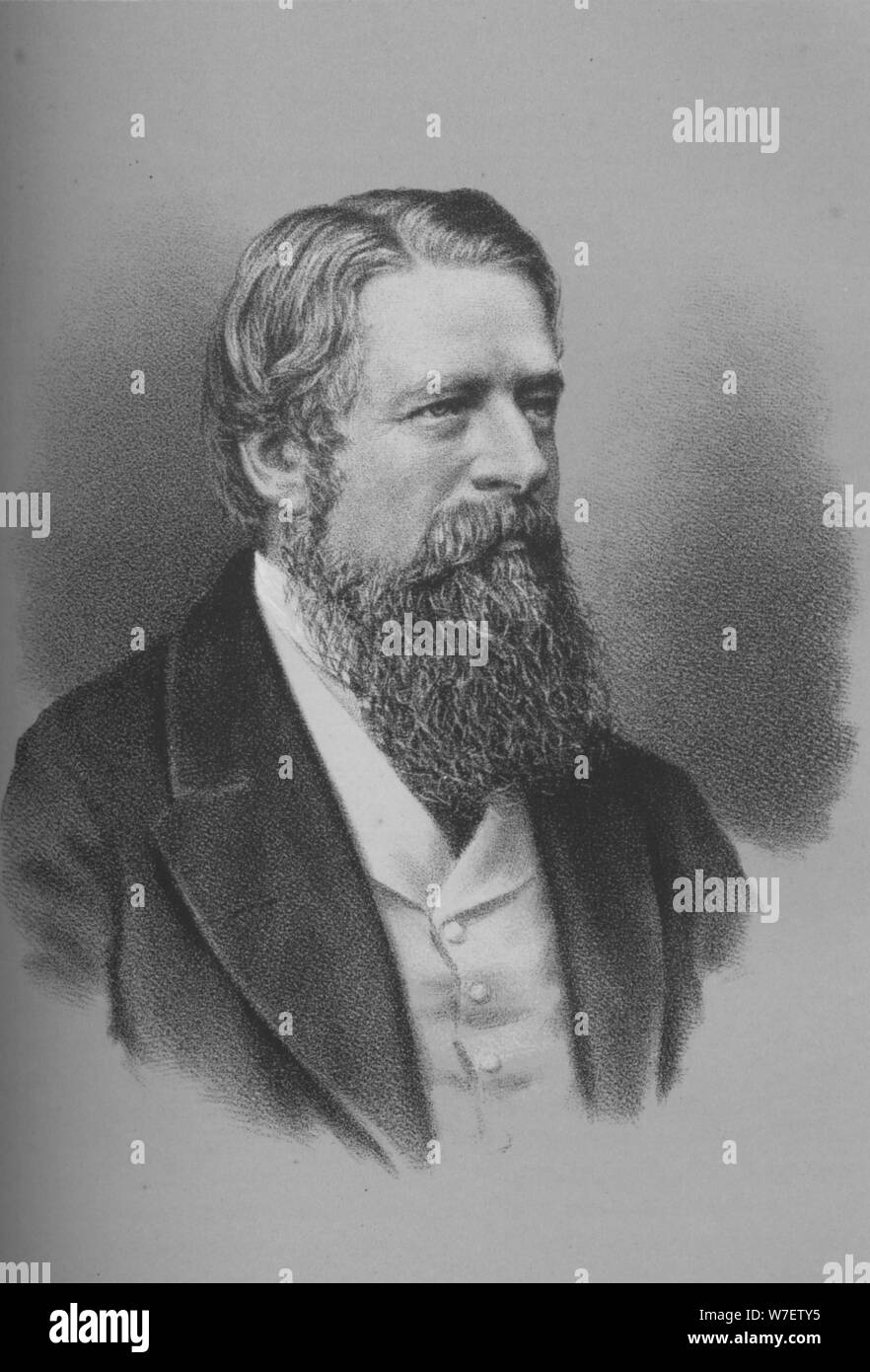 Sir Henry Stafford Northcote, político británico, 1870 (1883). Artista: Desconocido. Foto de stock