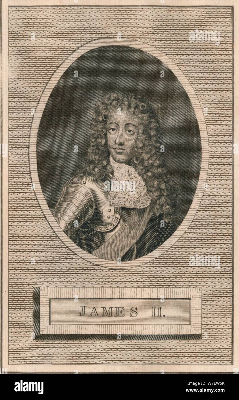 El rey Jaime II, 1793. Artista: Desconocido. Foto de stock