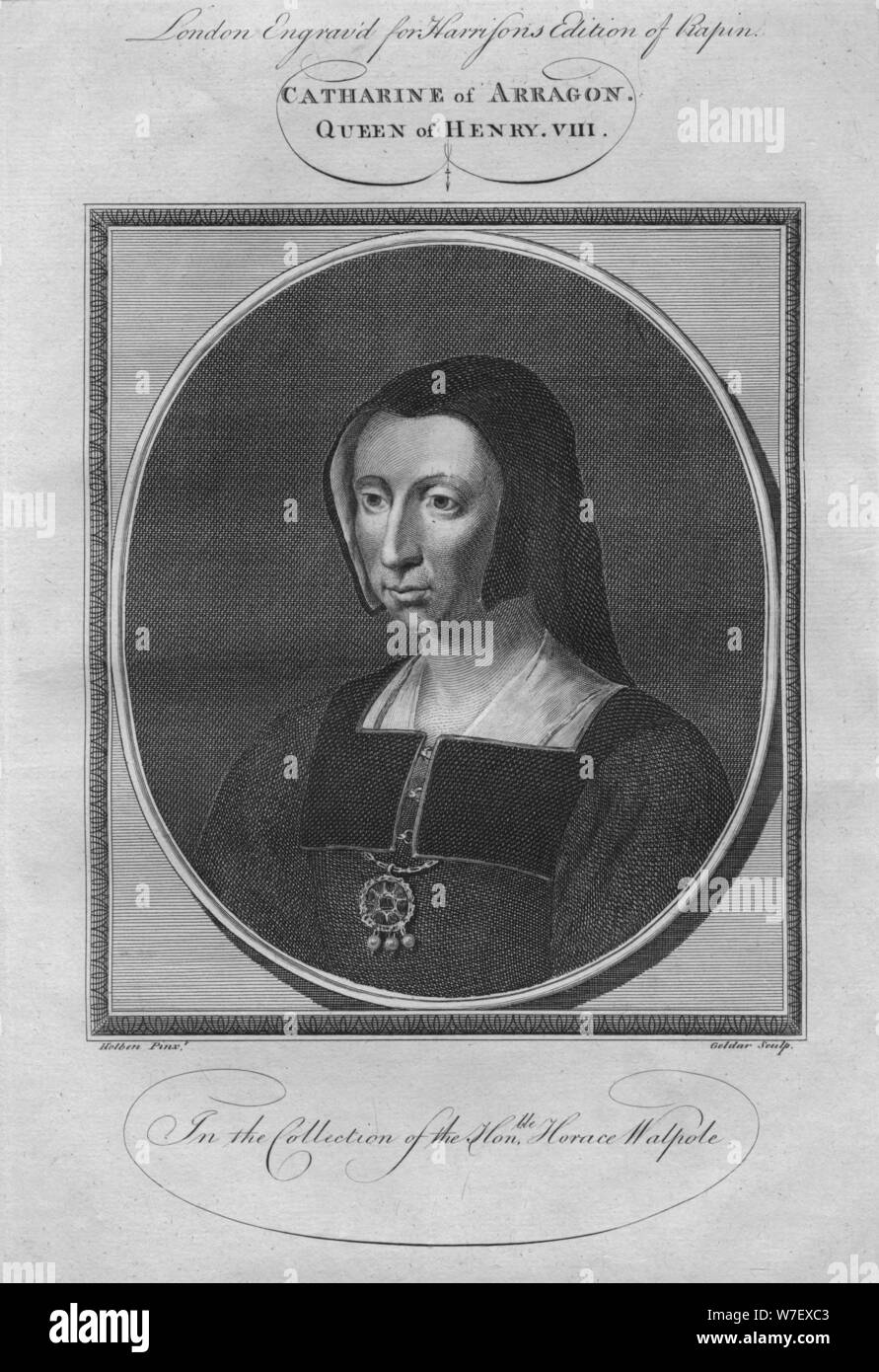 Catalina de Aragón, Reina de Enrique VIII, 1784. Artista: Anon Fotografía de  stock - Alamy