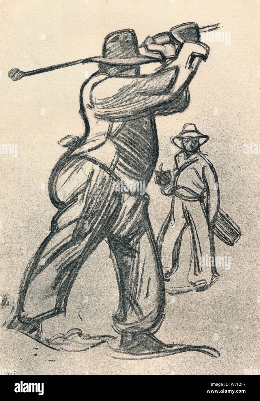 "Le Joueur de golf', C1920, (1923). Artista: Maxime Dethomas. Foto de stock
