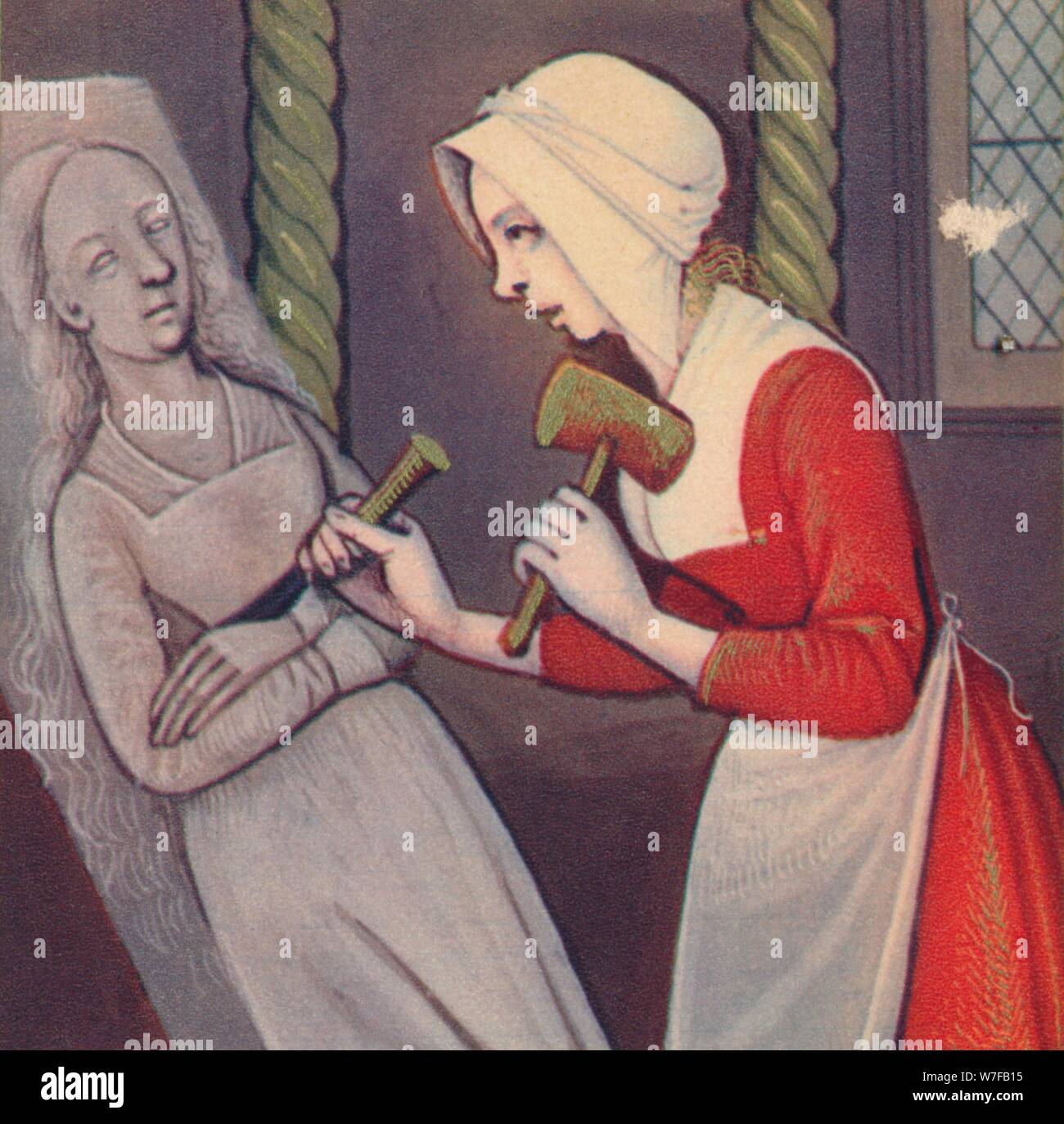 'Marcia - Vierge Perpetuelle', 1403, (1939). Artista: Maestro de Berry's Cleres Femmes. Foto de stock
