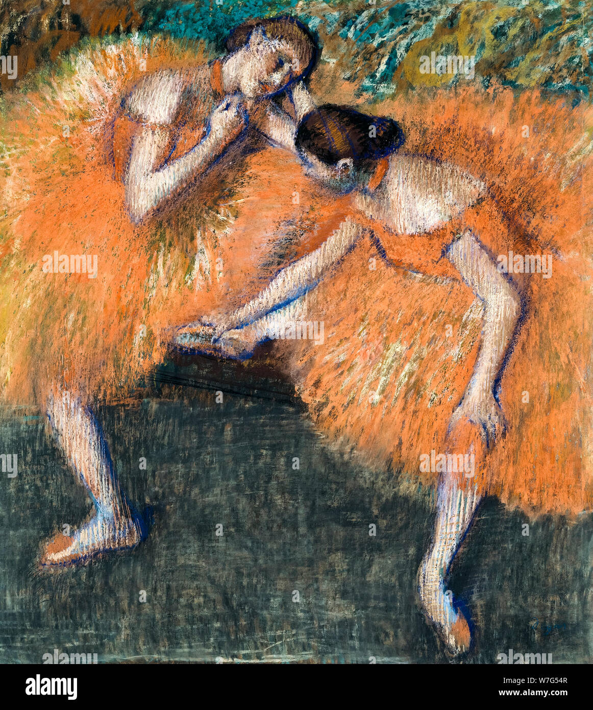 Edgar Degas, Dos bailarines, dibujo en pastel, alrededor de 1898 Foto de stock