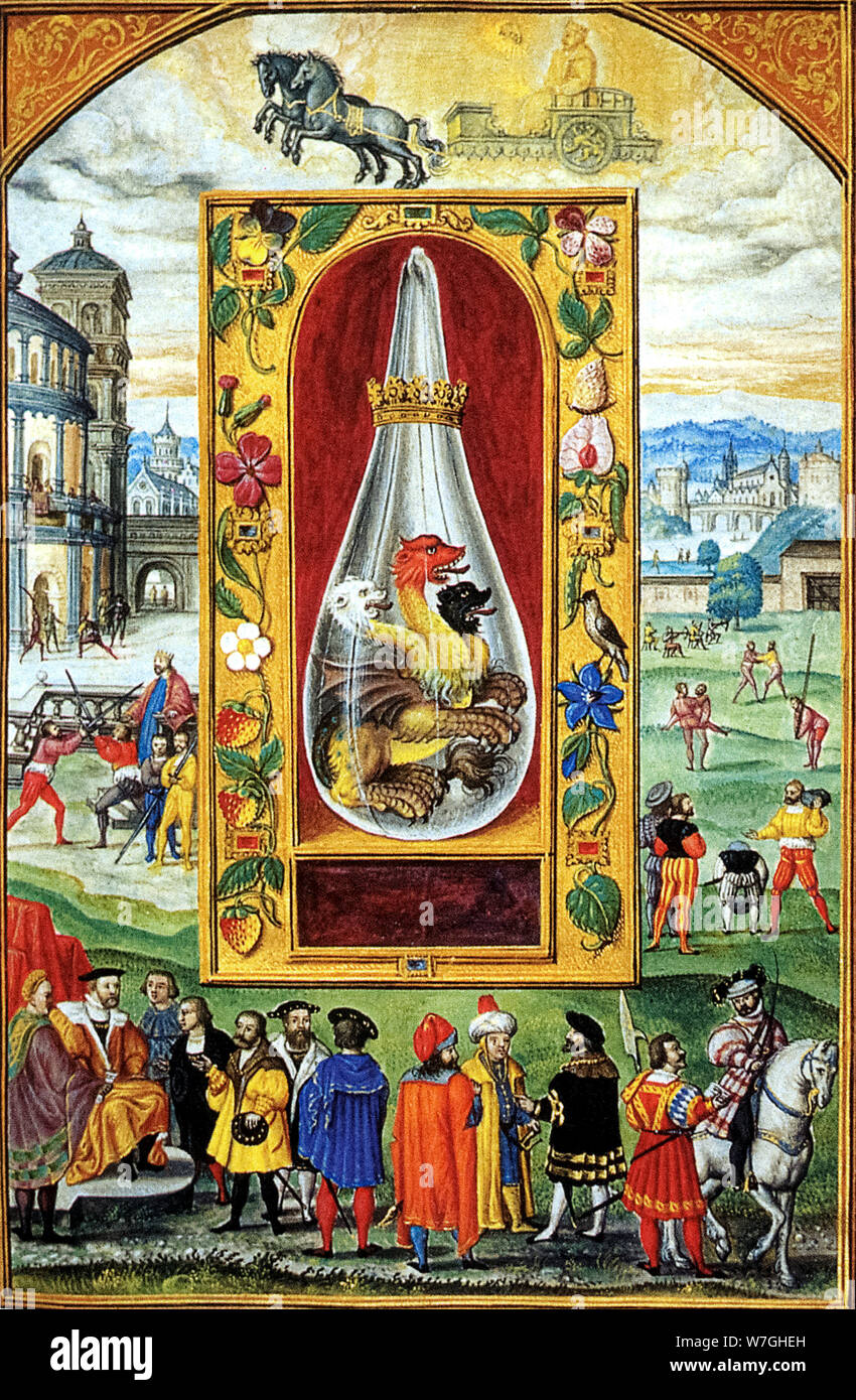 El Splendor solis es uno de los más bellos de iluminados manuscritos alquímicos Foto de stock