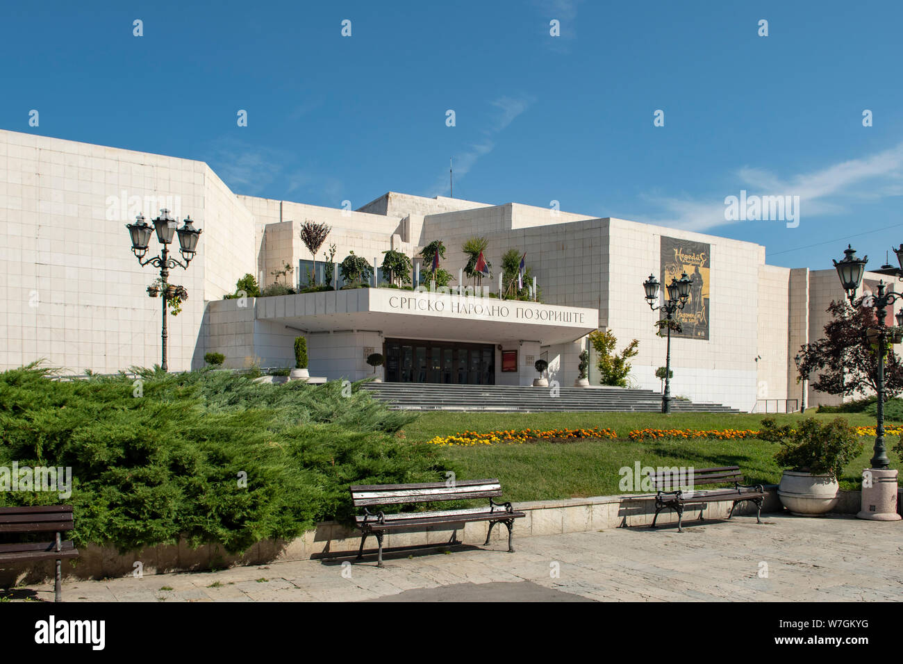 El Teatro Nacional de Serbia, Novi Sad, Serbia Foto de stock