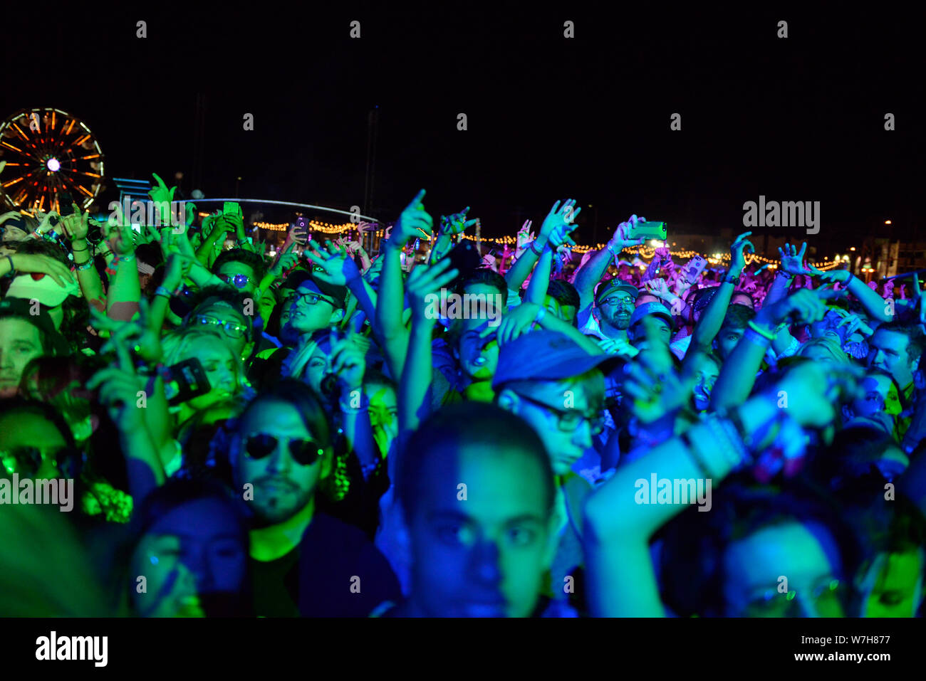 Multitud de conciertos Foto de stock