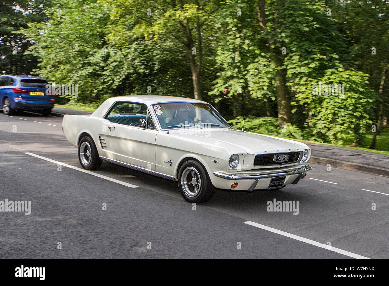 Movimiento borrosa coche Ford Mustang Shelby GT AUTO American músculo coche  lento movimiento del vehículo, la velocidad del obturador de la cámara  Fotografía de stock - Alamy