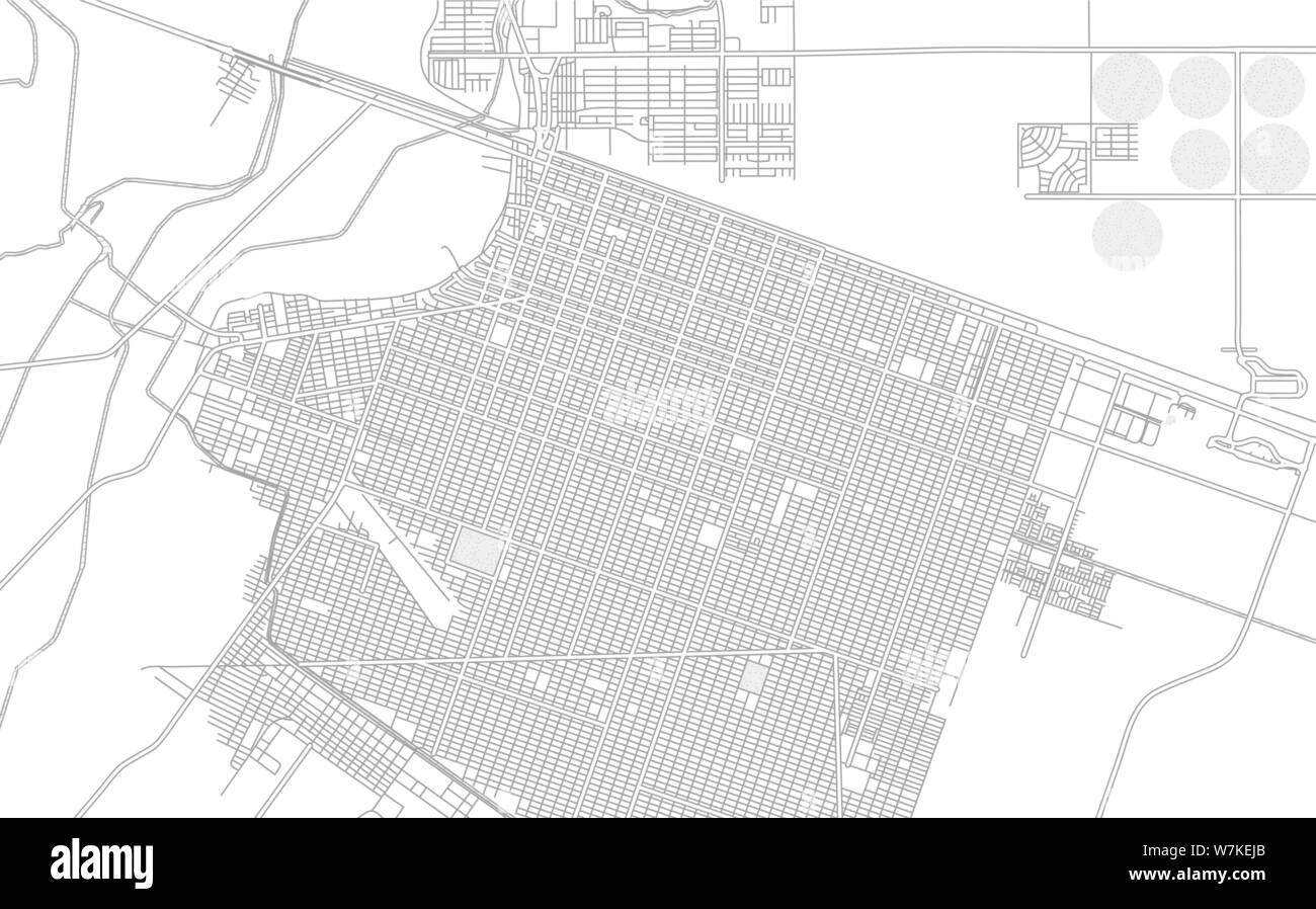 San Luis Río Colorado, Sonora, México, brillante esbozado mapa de