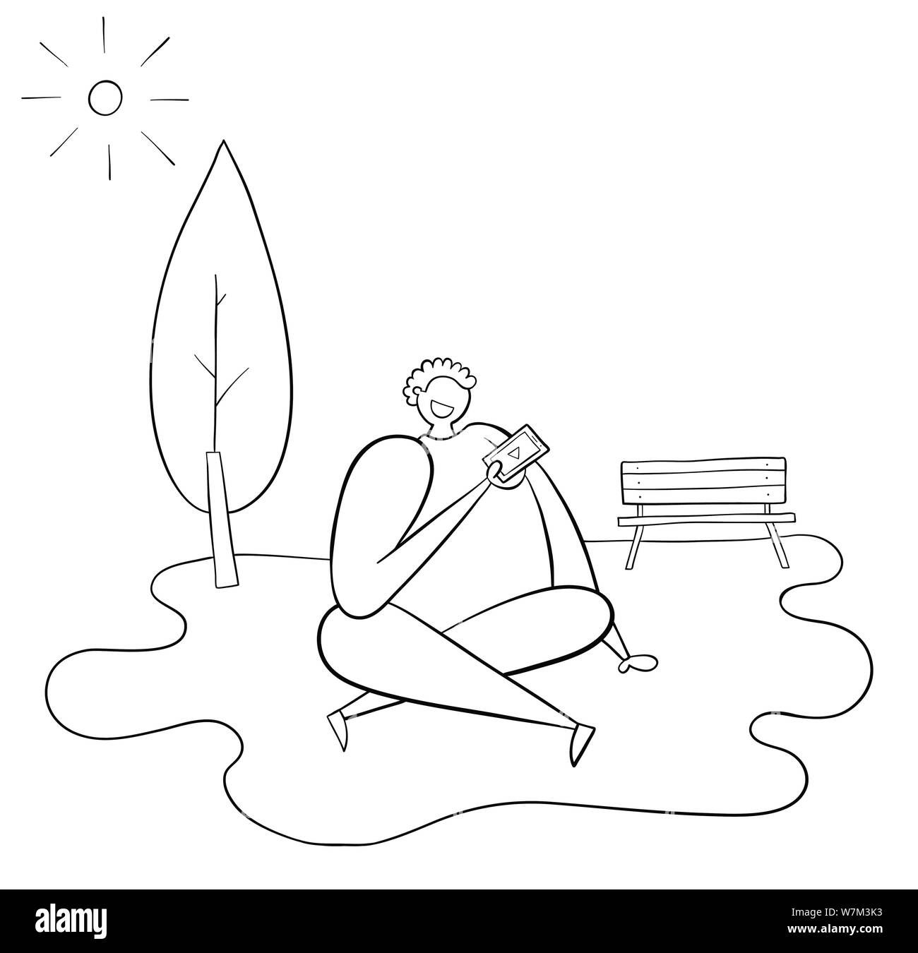 Niño viendo video Imágenes vectoriales de stock Página 2 Alamy