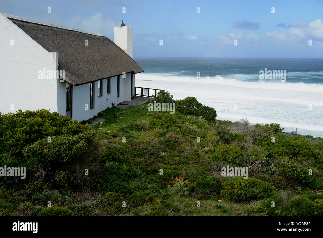 Lekkerwater House, la casa del ex Primer Ministro Sudafricano Pieter Willem Botha, Reserva Natural de Hoop, Western Cape, Sudáfrica. Foto de stock