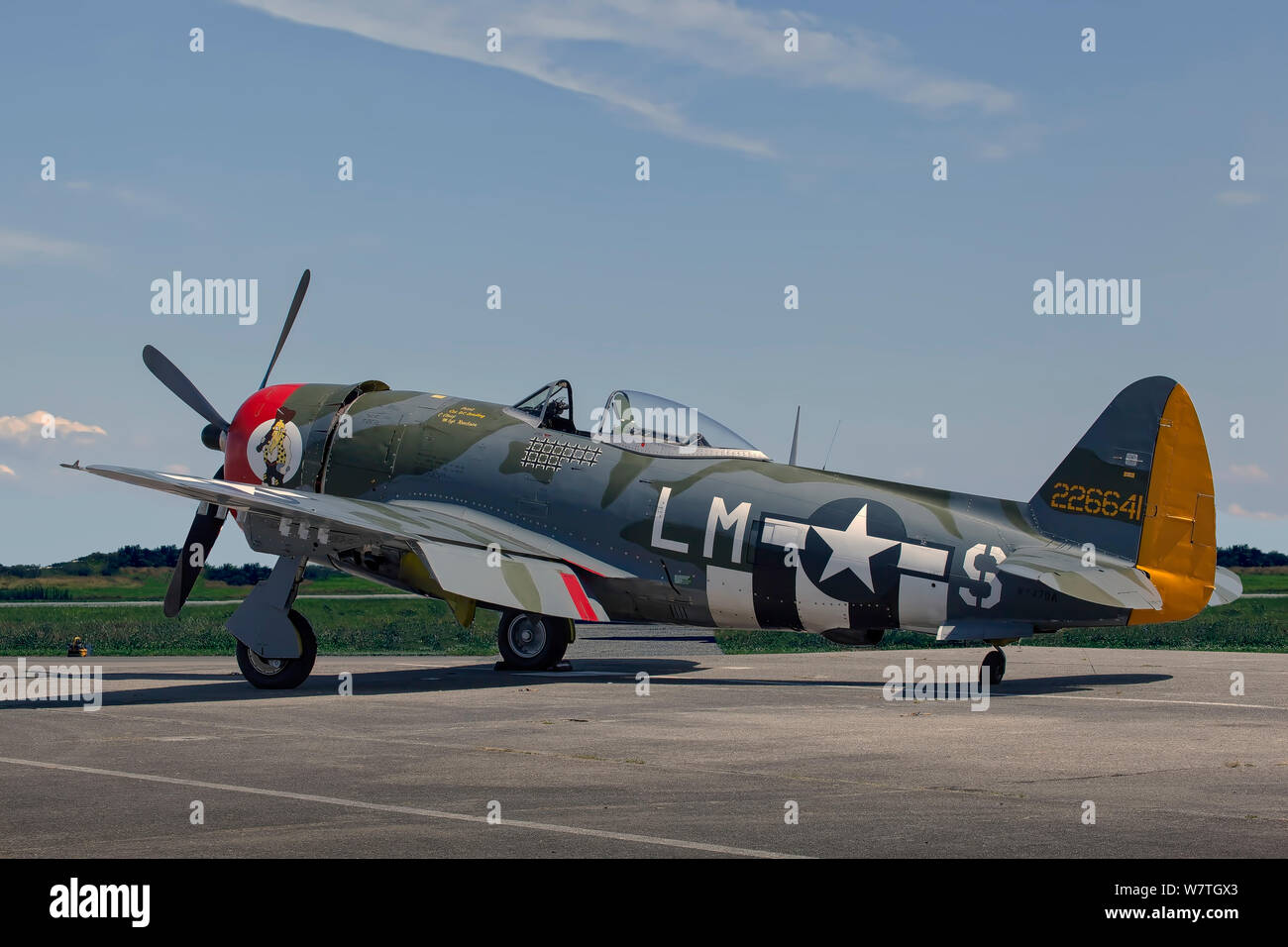 República P-47 Thunderbolt en A.C. Foto de stock