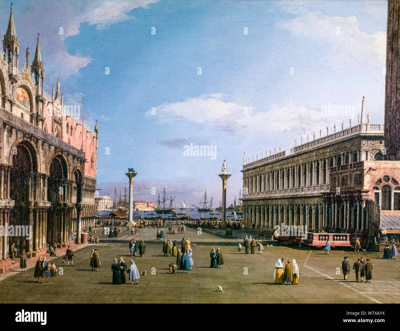 Canaletto, La Piazzetta, Venecia, pintura, 1740-1749 Foto de stock