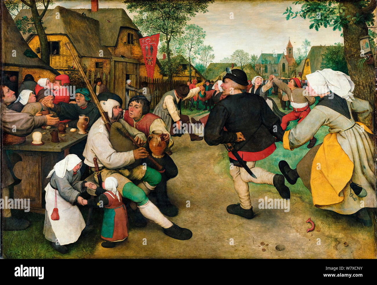 Pieter Bruegel el Viejo, el campesino, danza, pintura, 1568 Foto de stock