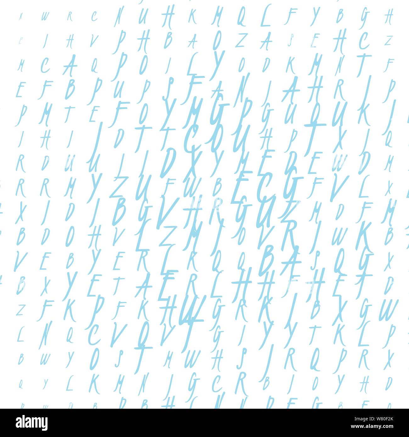 Cute Inglés alfabeto escritos a mano, vintage antecedentes vectoriales