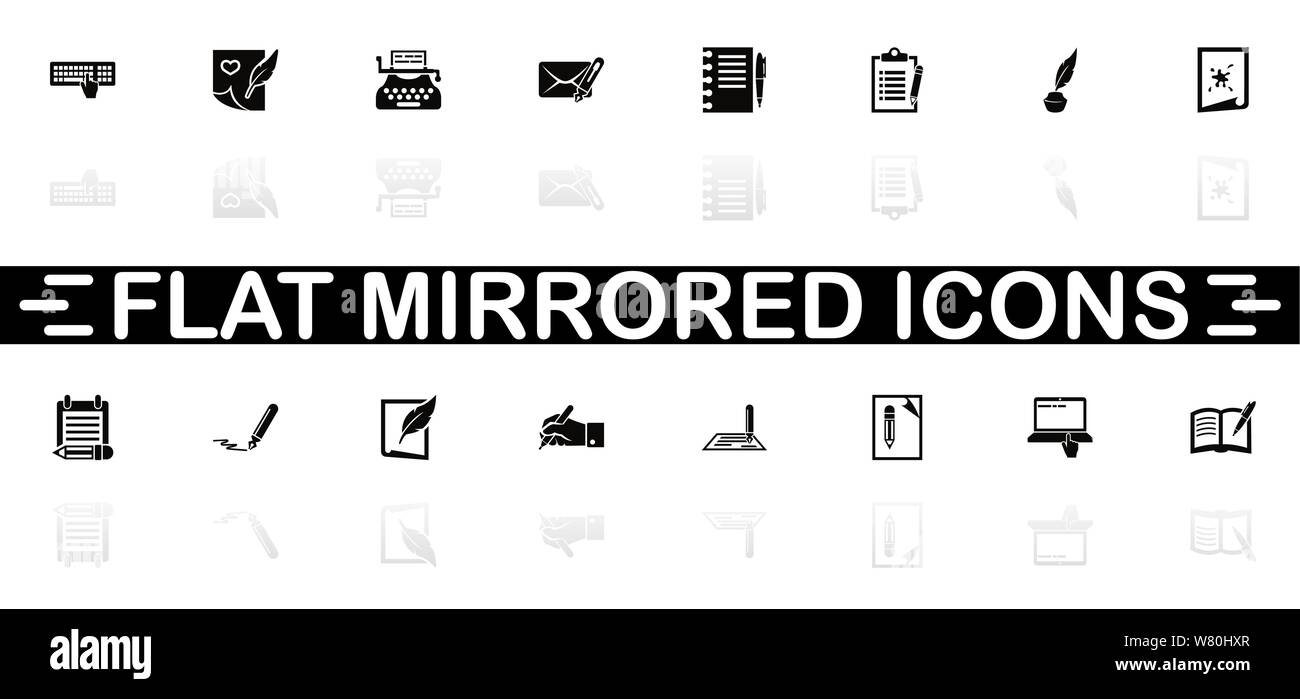 La Escritura De Iconos Simbolo Negro Sobre Fondo Blanco Simple Ilustracion Icono De Vector Plana Reflejo De Espejo De La Sombra Puede Ser Utilizada En El Logotipo Web Movil Un Imagen