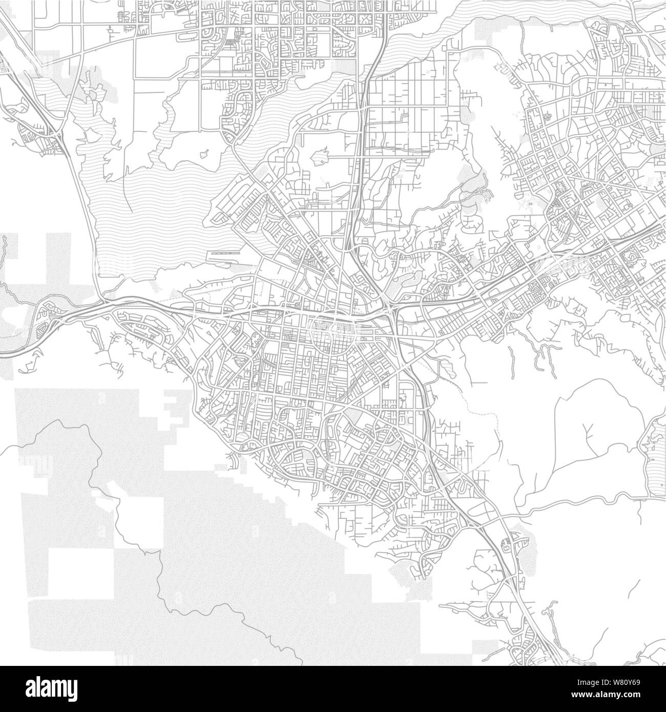 Corona, California, EE.UU., expuso brillante mapa de vectores con