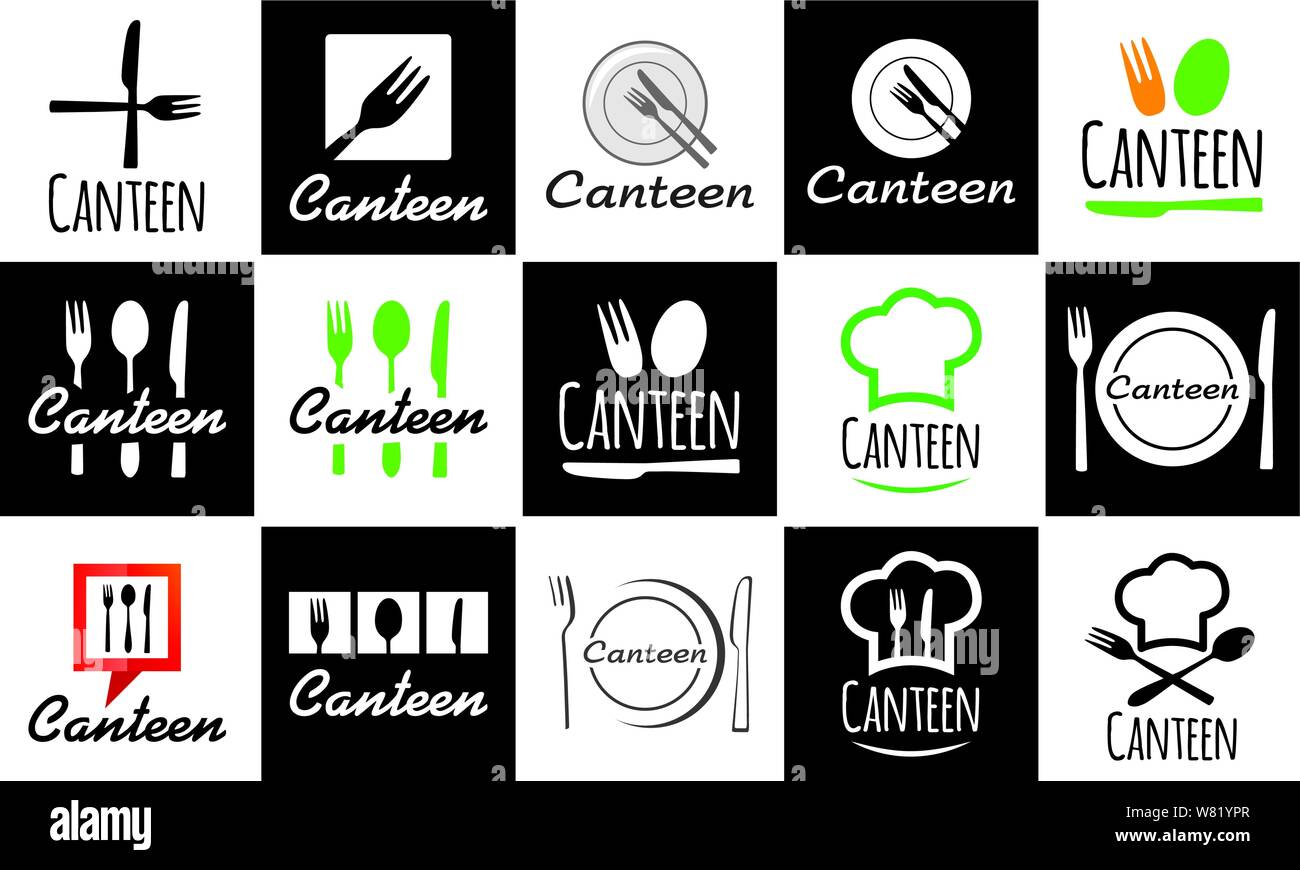 Vector logo para comedor, cafetería y restaurante Imagen Vector de stock -  Alamy