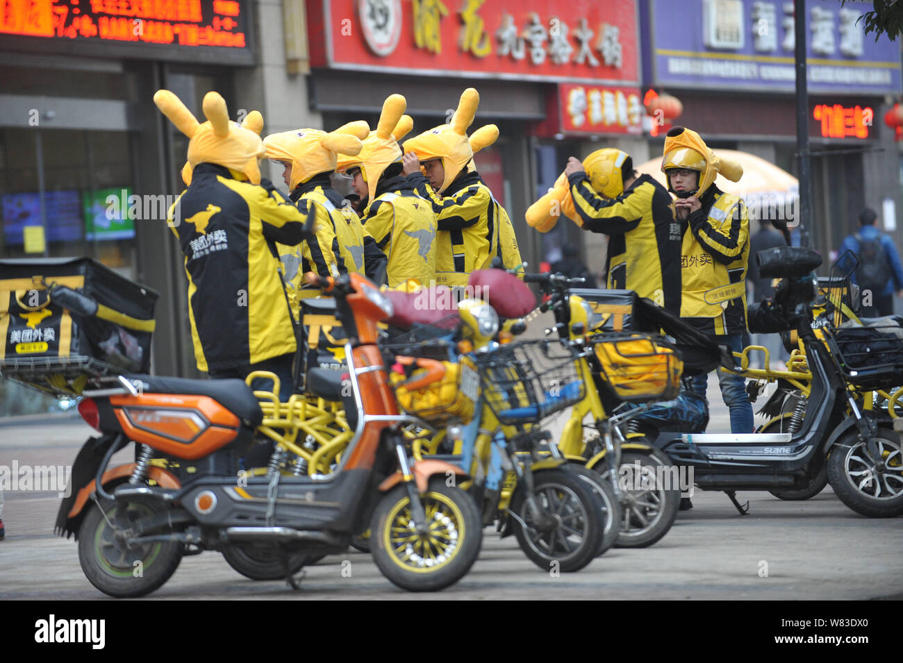 Los correos de la empresa de distribución de alimentos online chino