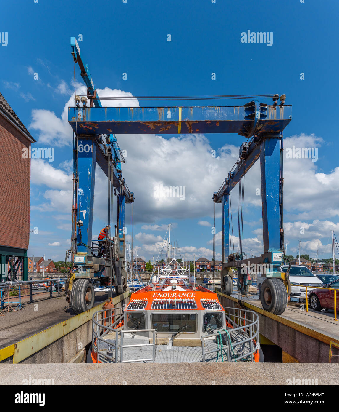 Elevación, Brunswick Boat Dock, Liverpool Foto de stock