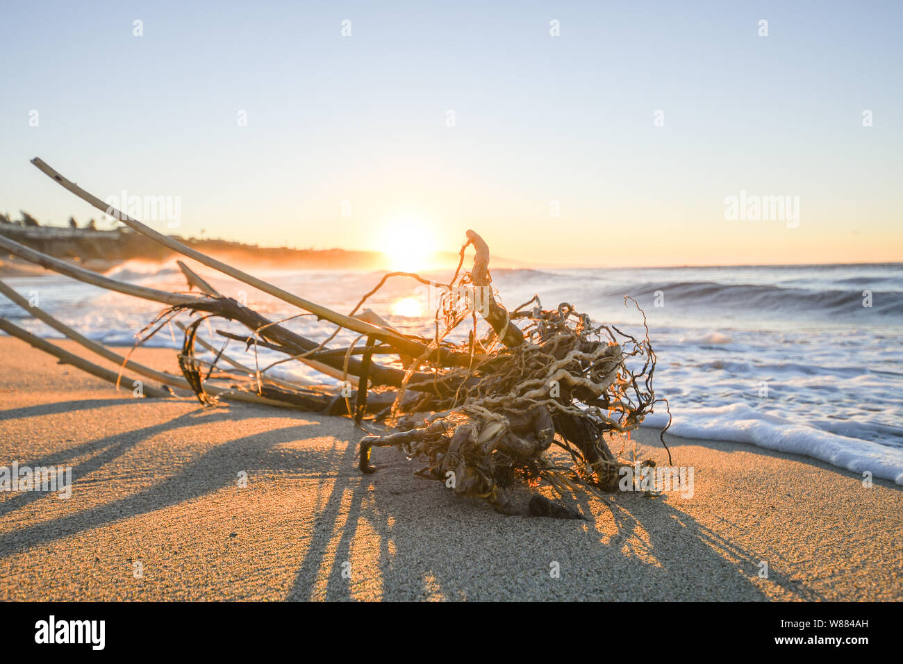 Sunset, Doheny State Beach, California Foto de stock