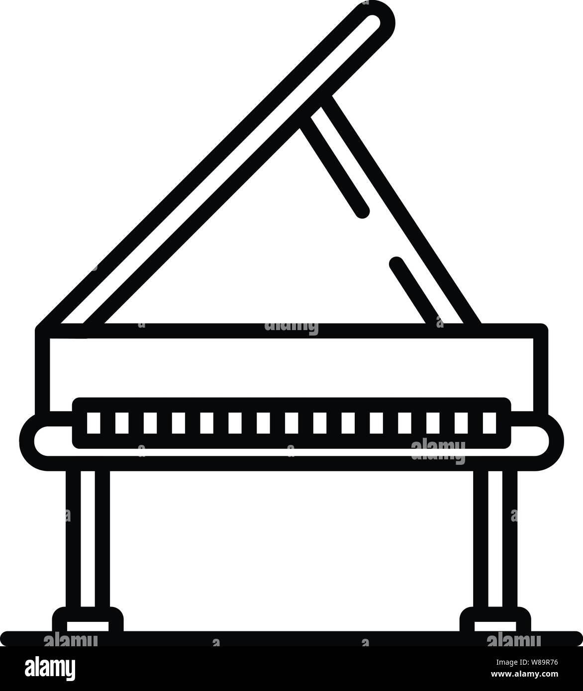 Abra el icono de piano de cola, el estilo de esquema Imagen Vector de stock  - Alamy