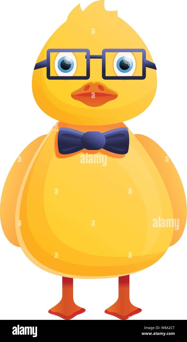 Icono de gafas de pato. Caricatura de pato amarillo anteojos icono  vectoriales para diseño web aislado sobre fondo blanco Imagen Vector de  stock - Alamy