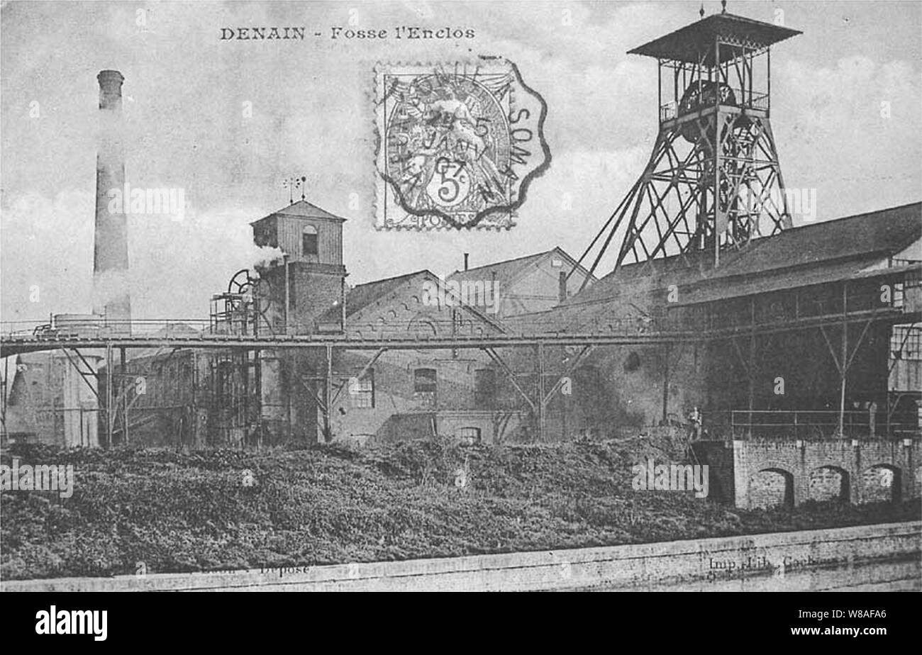 Denain - Fosse Enclos des mines d'Anzin (D). Foto de stock