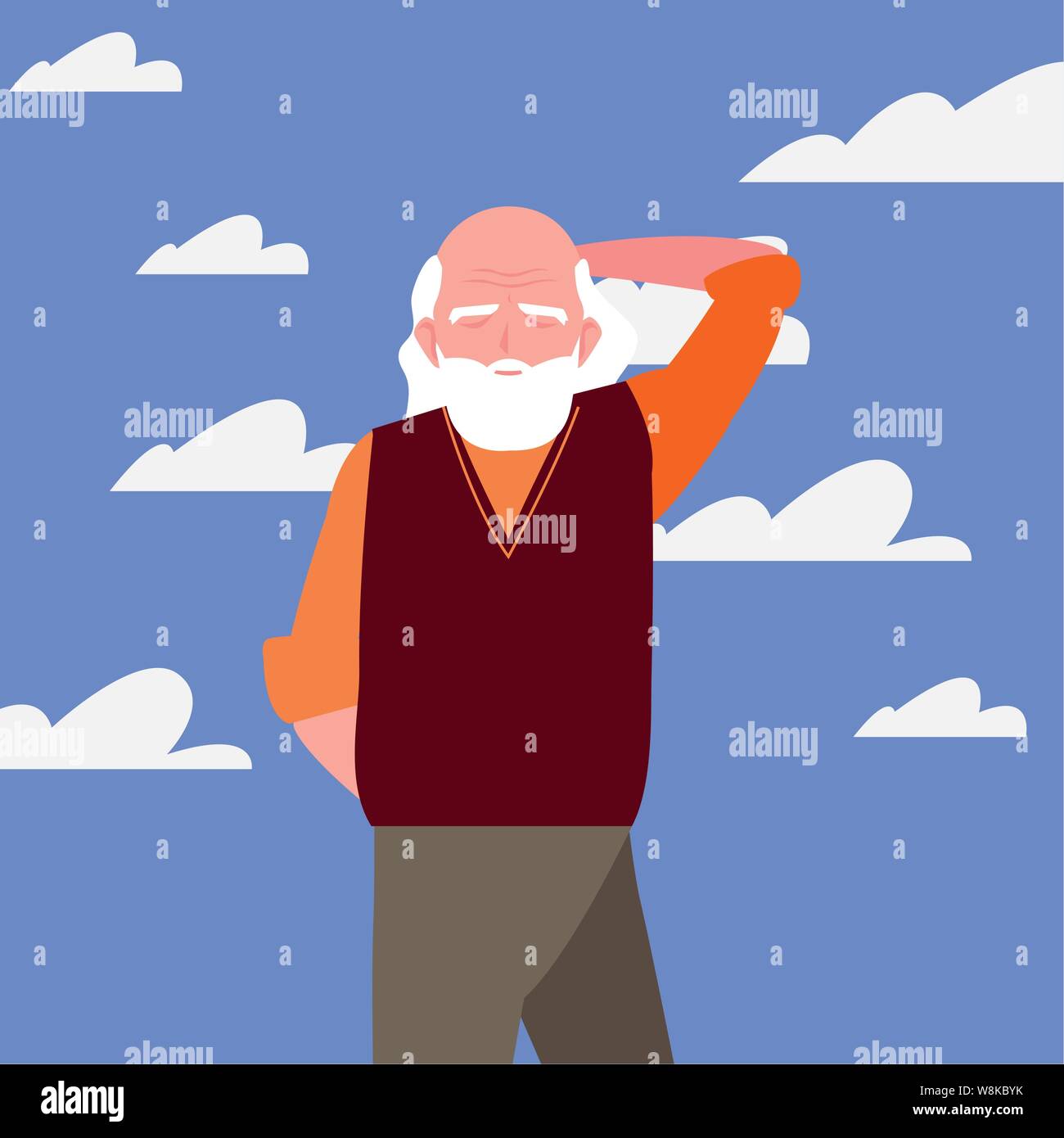 Feliz día de los abuelos - lindo abuelo ilustración vectorial de fondo del cielo Imagen Vector de stock - Alamy Feliz día de los abuelos - lindo abuelo ilustración vectorial de fondo del cielo Imagen Vector de stock - Alamy