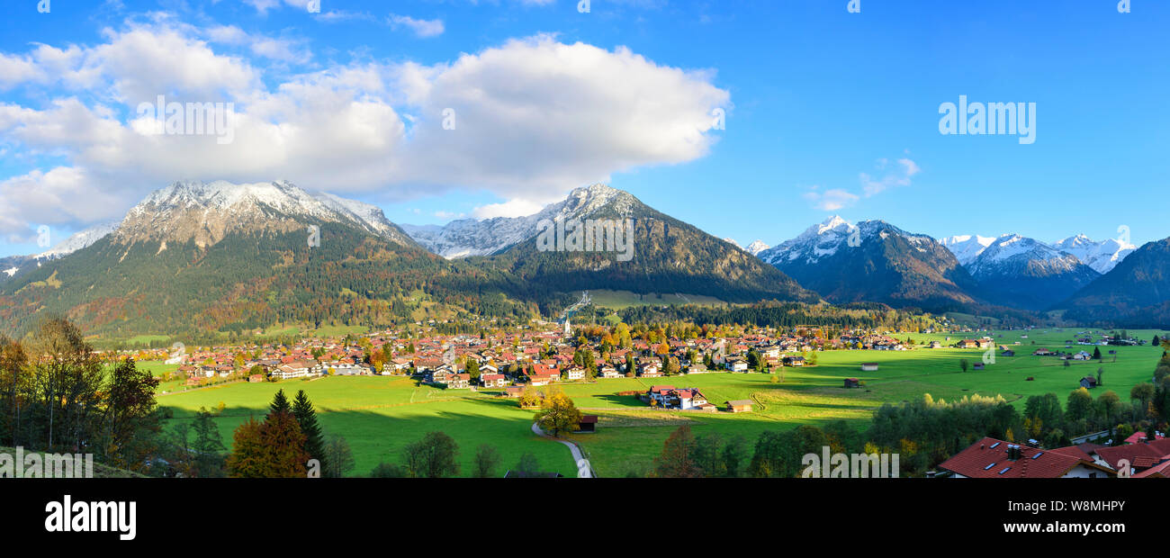 Vista otoñal a Oberstdorf Foto de stock