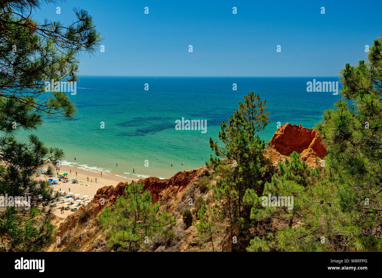 Praia da Falésia Algarve Portugal. Foto de stock