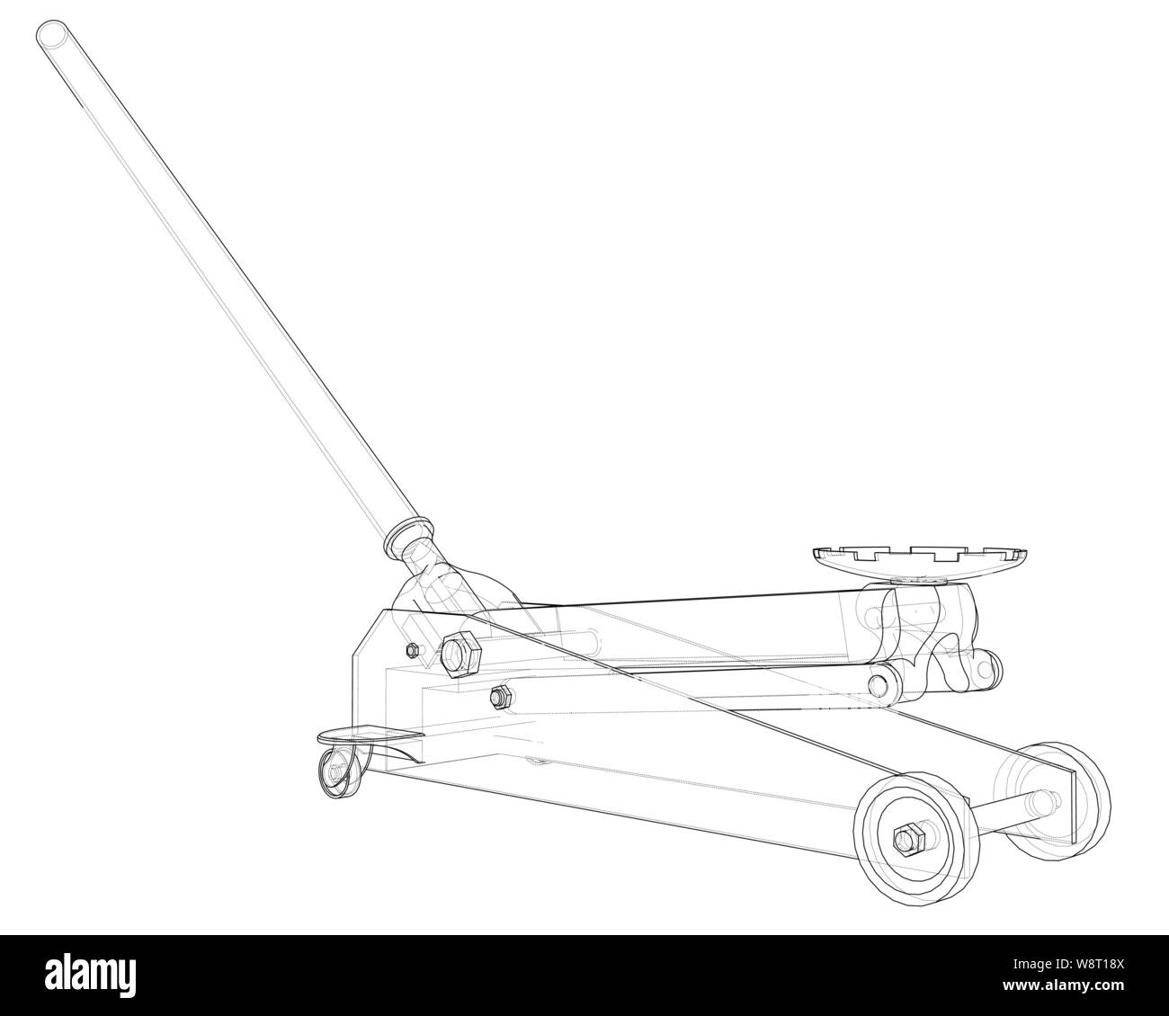 Piso esquema Car Jack. Vector Imagen Vector de stock Alamy
