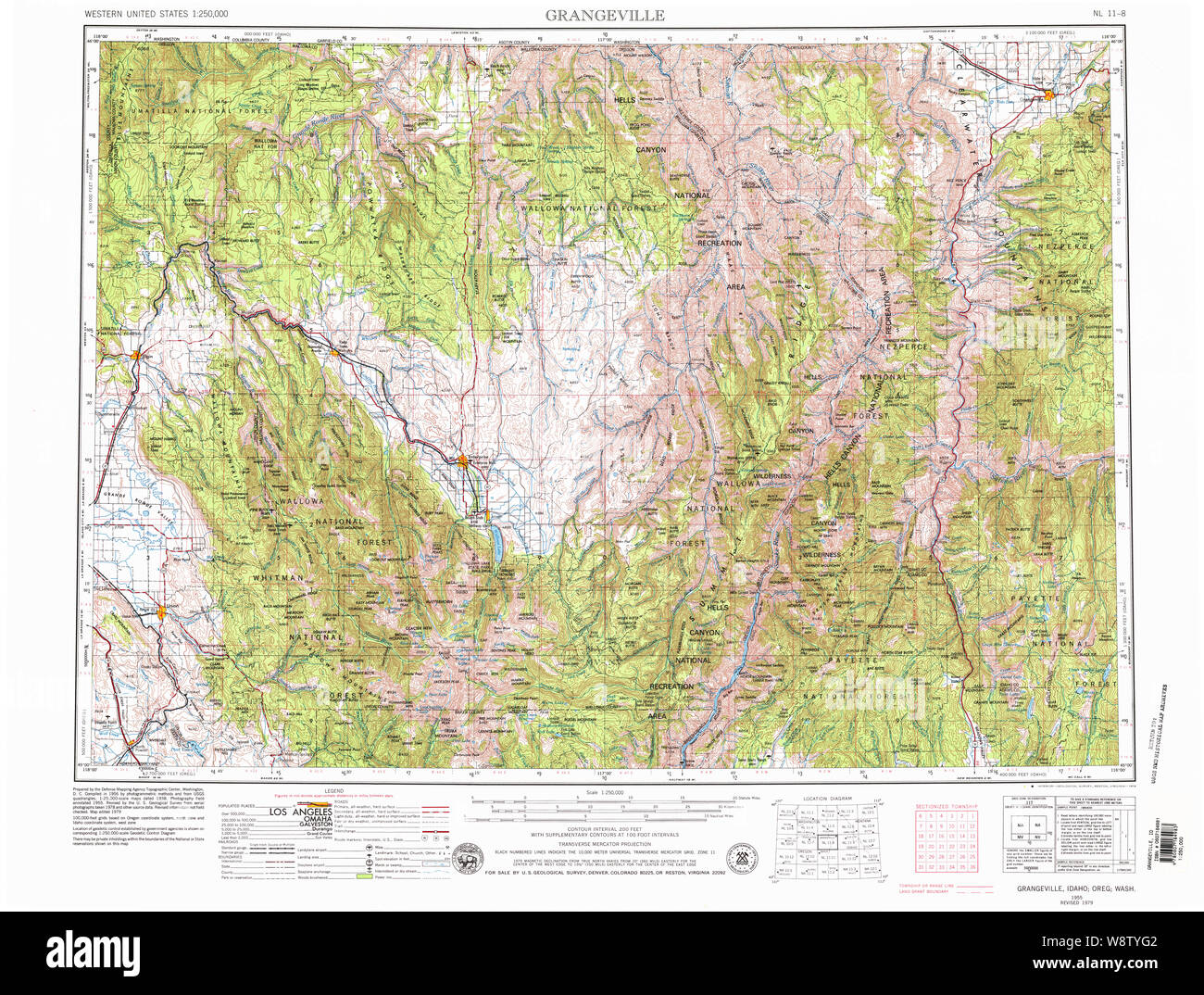 Mappa di grangeville fotografías e imágenes de alta resolución Alamy