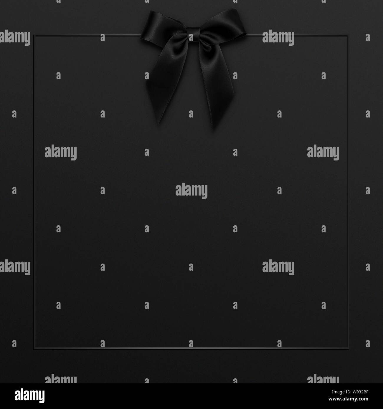 Celebración masculino plantilla con arco negro y copie el espacio en la plaza de Oriente, los regalos de Navidad composición Foto de stock