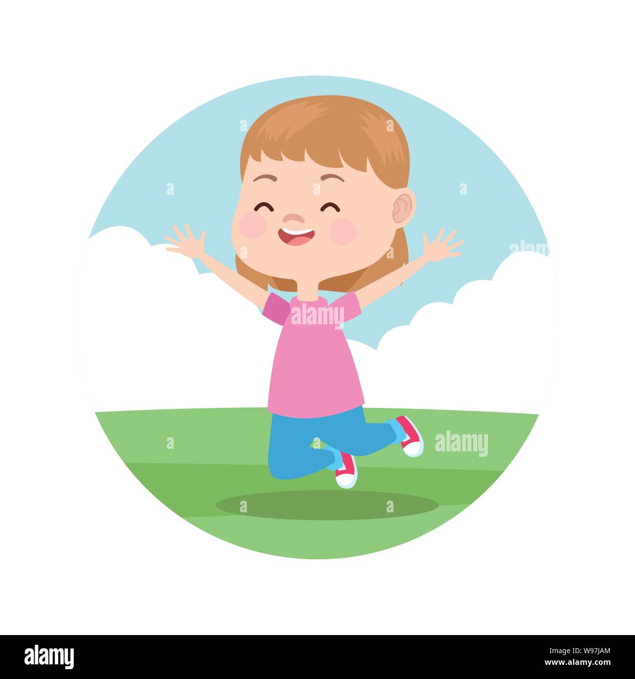 Niña jugando en el parque ,dibujos animados Imagen Vector de stock - Alamy Niña jugando en el parque ,dibujos animados Imagen Vector de stock - Alamy