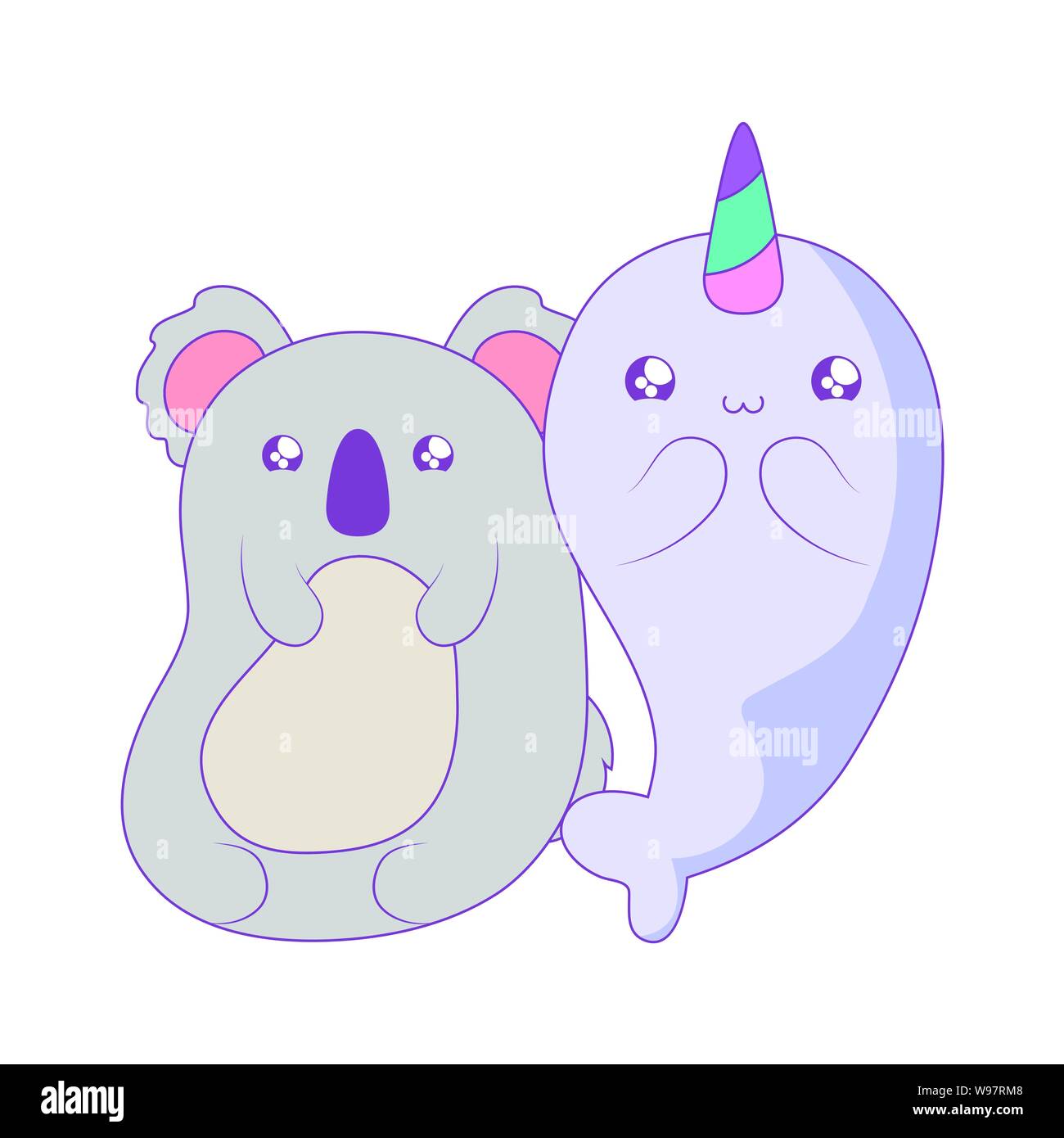 Cute Narval Con Animales Bebe Koala Estilo Kawaii Diseno Ilustracion Vectorial Imagen Vector De Stock Alamy Cute Narval Con Animales Bebe Koala Estilo Kawaii Diseno Ilustracion Vectorial Imagen Vector De Stock Alamy