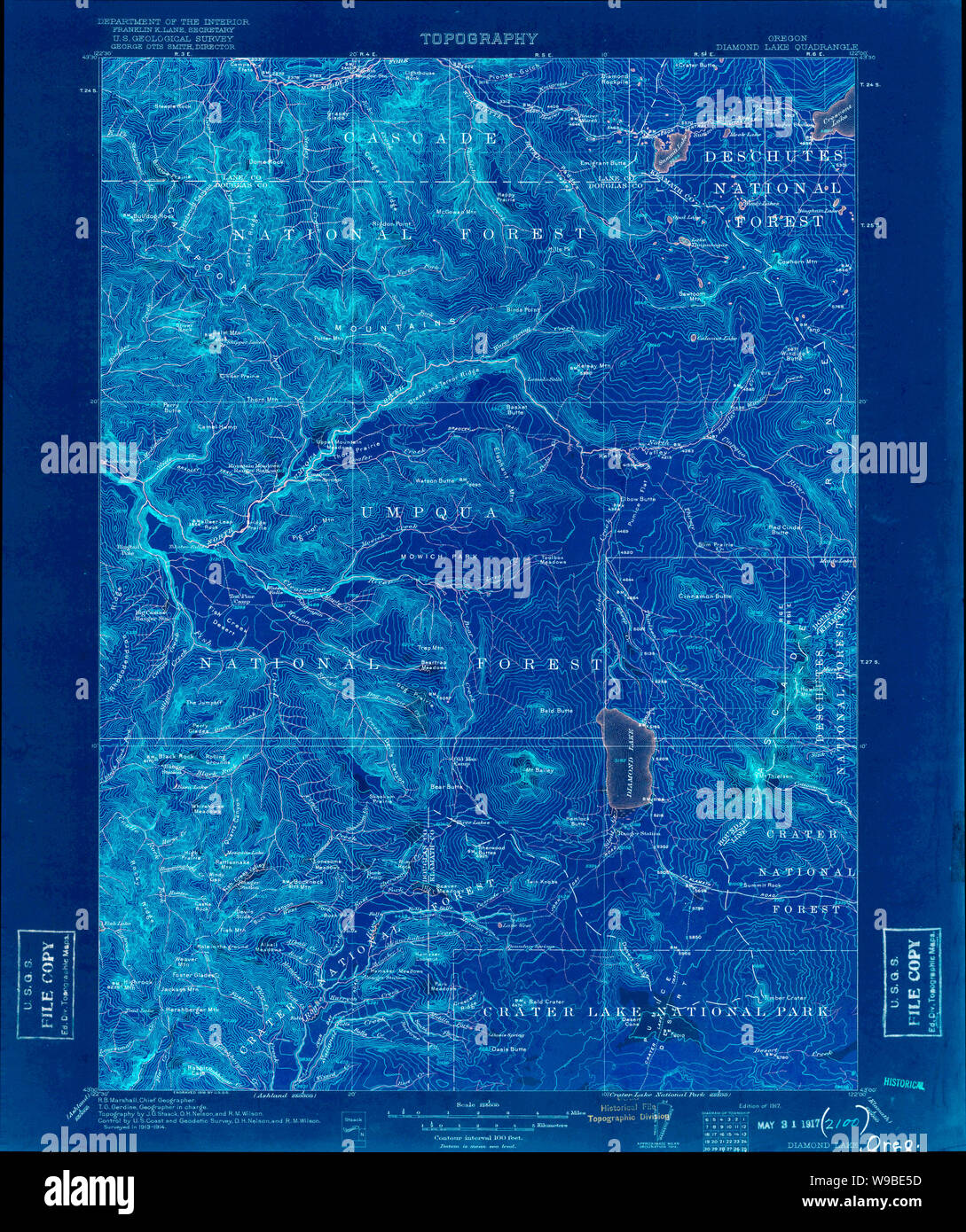 Mapa de diamond lake fotografías e imágenes de alta resolución Alamy