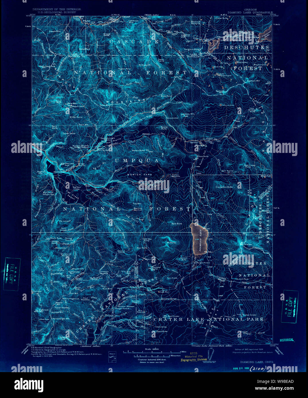 Mapa de diamond lake fotografías e imágenes de alta resolución Alamy