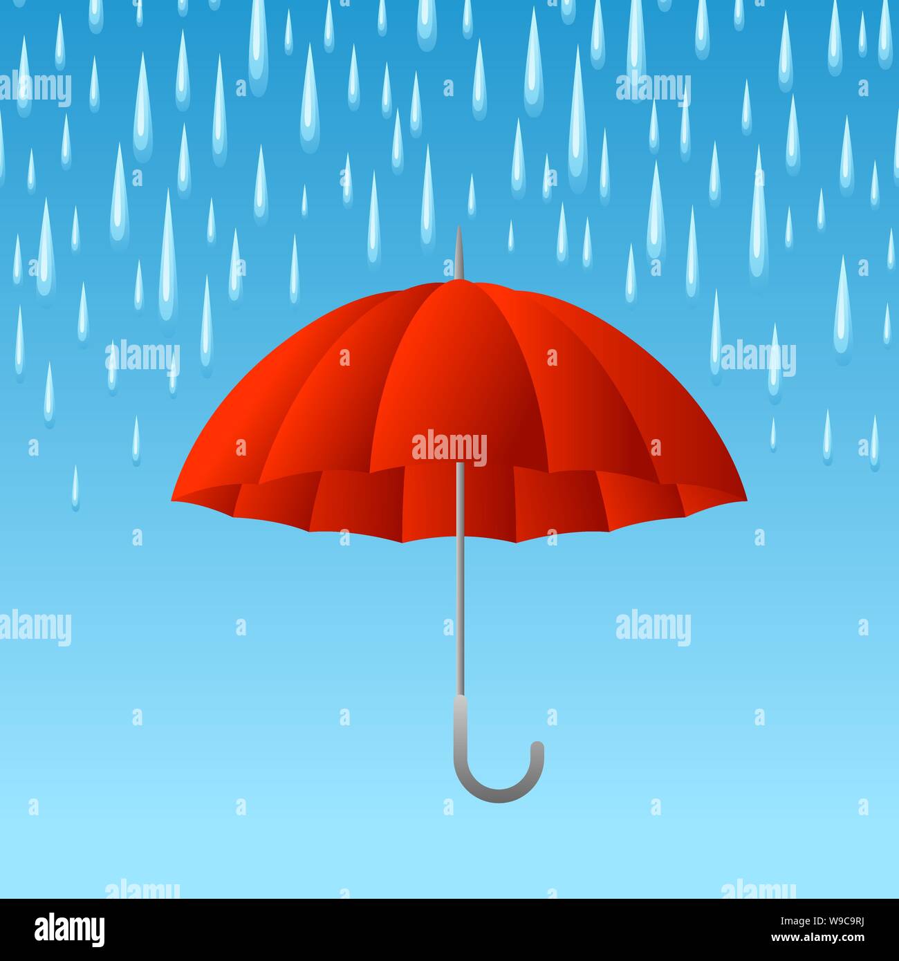 Fondo con paraguas y la lluvia Imagen Vector de - Alamy