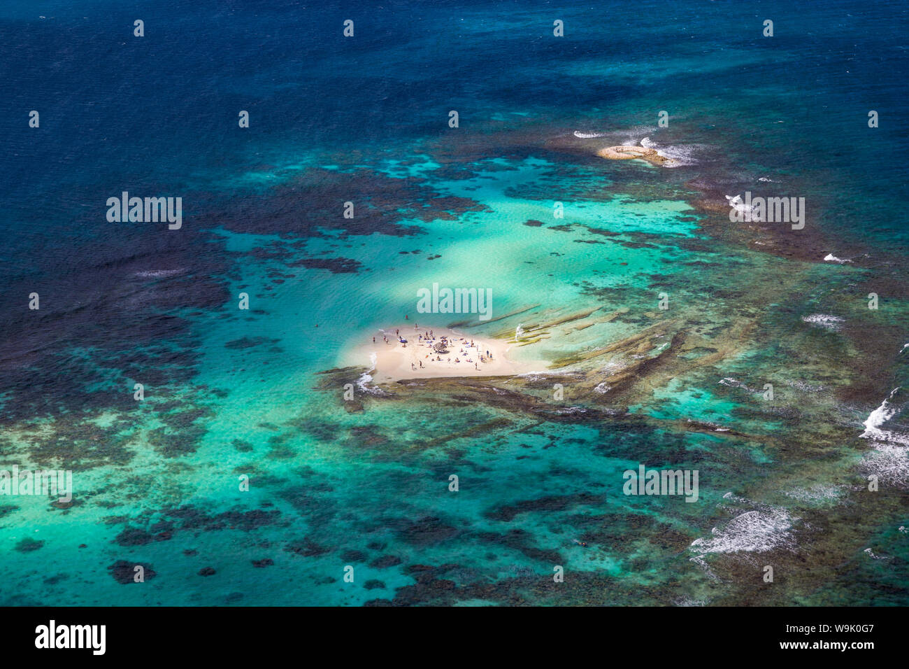 Vista aérea de Mopian, Las Granadinas, San Vicente y las Granadinas, las Indias Occidentales, el Caribe, América Central Foto de stock