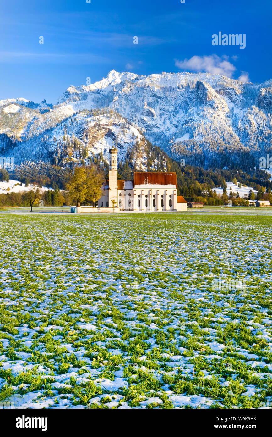 Iglesia de San Coloman, Oberbayern, Baviera, Alemania, Europa Foto de stock